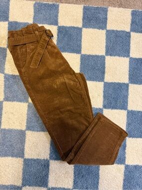 SO NWT Corduroy Mom Jeans in Brown with Adjustable Belt